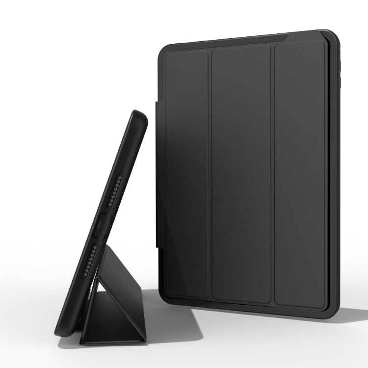 For iPad 9.7 (2018) TPU + PC + PU Leather Case with Three-folding Holder & Sleep / Wake-up Function