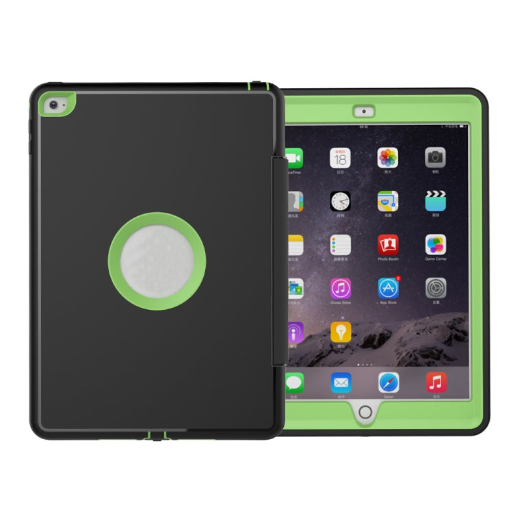 For iPad 9.7 (2018) TPU + PC + PU Leather Case with Three-folding Holder & Sleep / Wake-up Function