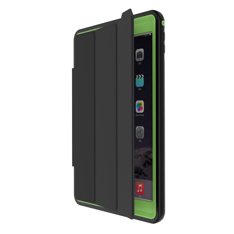 For iPad 9.7 (2018) TPU + PC + PU Leather Case with Three-folding Holder & Sleep / Wake-up Function