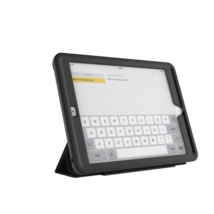 For iPad 9.7 (2018) TPU + PC + PU Leather Case with Three-folding Holder & Sleep / Wake-up Function