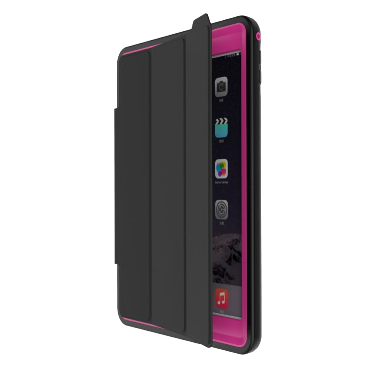 For iPad 9.7 (2018) TPU + PC + PU Leather Case with Three-folding Holder & Sleep / Wake-up Function
