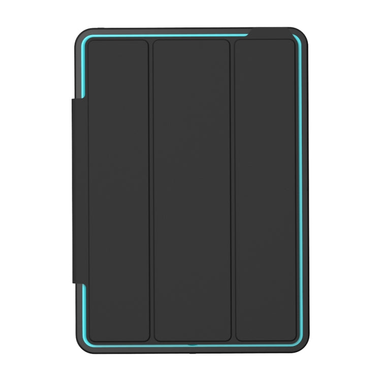 For iPad 9.7 (2018) TPU + PC + PU Leather Case with Three-folding Holder & Sleep / Wake-up Function