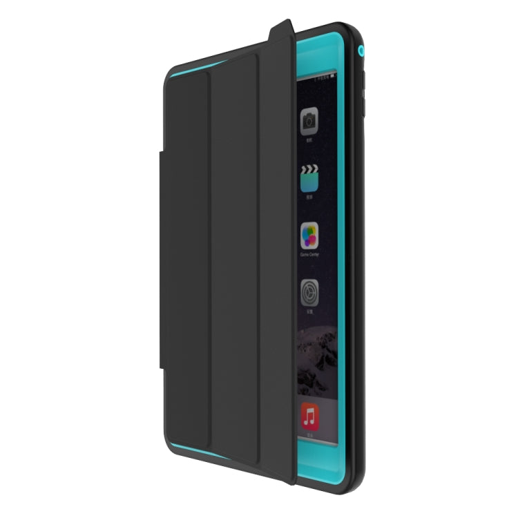 For iPad 9.7 (2018) TPU + PC + PU Leather Case with Three-folding Holder & Sleep / Wake-up Function