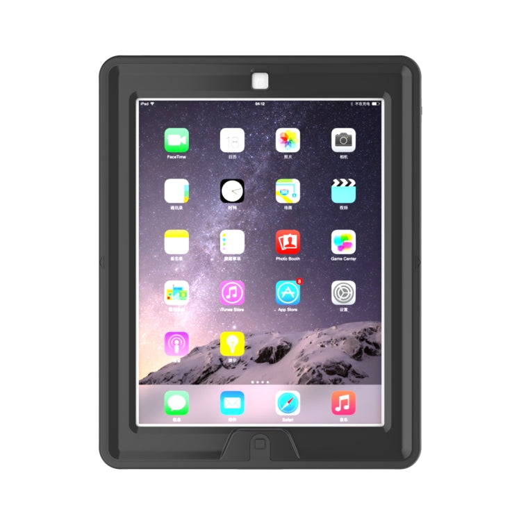 For iPad 2 / 3 / 4 TPU + PC + PU Leather Case with Three-folding Holder & Sleep / Wake-up Function