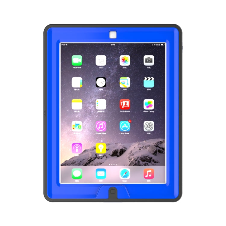 For iPad 2 / 3 / 4 TPU + PC + PU Leather Case with Three-folding Holder & Sleep / Wake-up Function