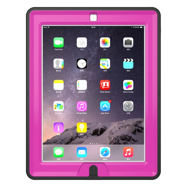 For iPad 2 / 3 / 4 TPU + PC + PU Leather Case with Three-folding Holder & Sleep / Wake-up Function