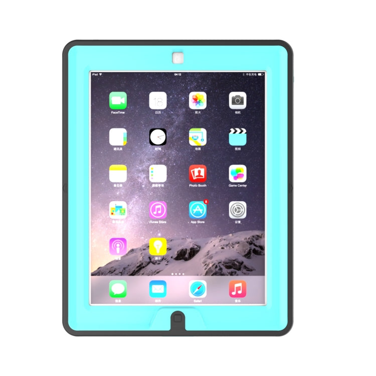 For iPad 2 / 3 / 4 TPU + PC + PU Leather Case with Three-folding Holder & Sleep / Wake-up Function