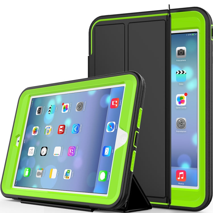 For iPad Mini 4 / 5 TPU + PC + PU Leather Case with Three-folding Holder & Sleep / Wake-up Function