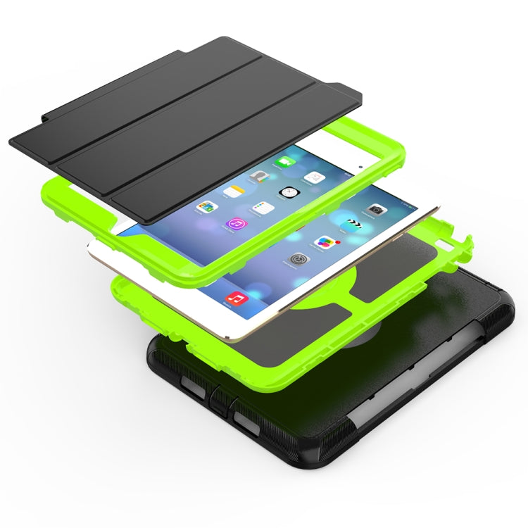 For iPad Mini 4 / 5 TPU + PC + PU Leather Case with Three-folding Holder & Sleep / Wake-up Function