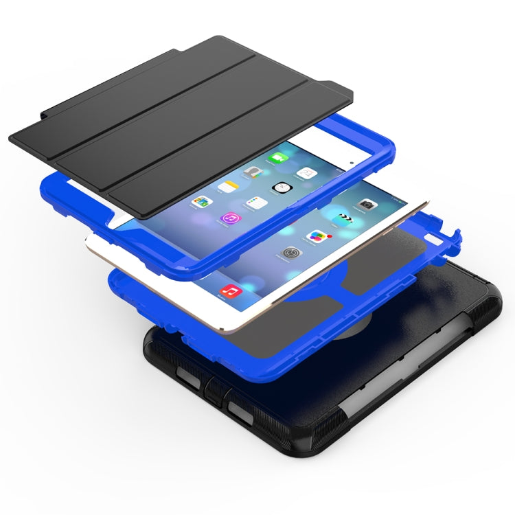 For iPad Mini 4 / 5 TPU + PC + PU Leather Case with Three-folding Holder & Sleep / Wake-up Function