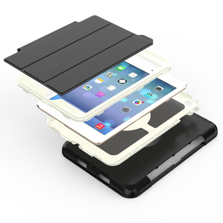 For iPad Mini 4 / 5 TPU + PC + PU Leather Case with Three-folding Holder & Sleep / Wake-up Function