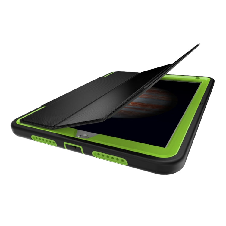 For iPad Pro 9.7 TPU + PC + PU Leather Case with Three-folding Holder & Sleep / Wake-up Function