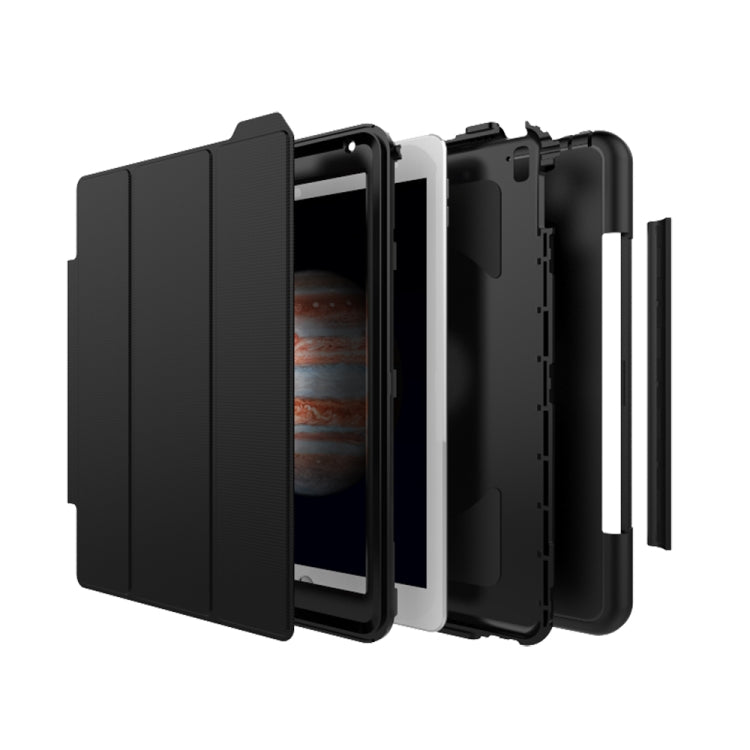 For iPad Pro 9.7 TPU + PC + PU Leather Case with Three-folding Holder & Sleep / Wake-up Function