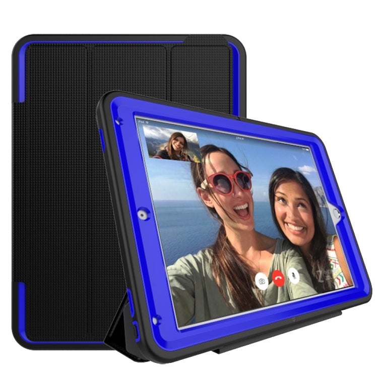 For iPad Pro 9.7 TPU + PC + PU Leather Case with Three-folding Holder & Sleep / Wake-up Function