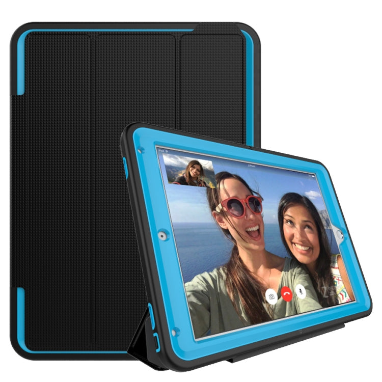 For iPad Pro 9.7 TPU + PC + PU Leather Case with Three-folding Holder & Sleep / Wake-up Function