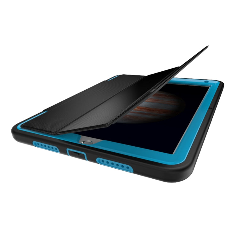 For iPad Pro 9.7 TPU + PC + PU Leather Case with Three-folding Holder & Sleep / Wake-up Function