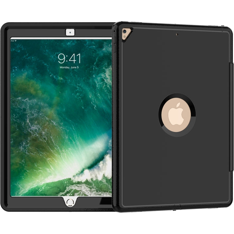 For iPad Pro 12.9 TPU + PC + PU Leather Case with Three-folding Holder & Sleep / Wake-up Function