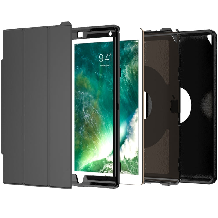 For iPad Pro 12.9 TPU + PC + PU Leather Case with Three-folding Holder & Sleep / Wake-up Function