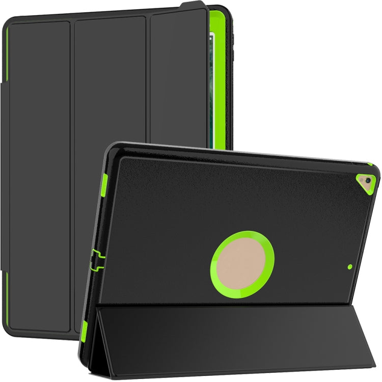 For iPad Pro 12.9 TPU + PC + PU Leather Case with Three-folding Holder & Sleep / Wake-up Function
