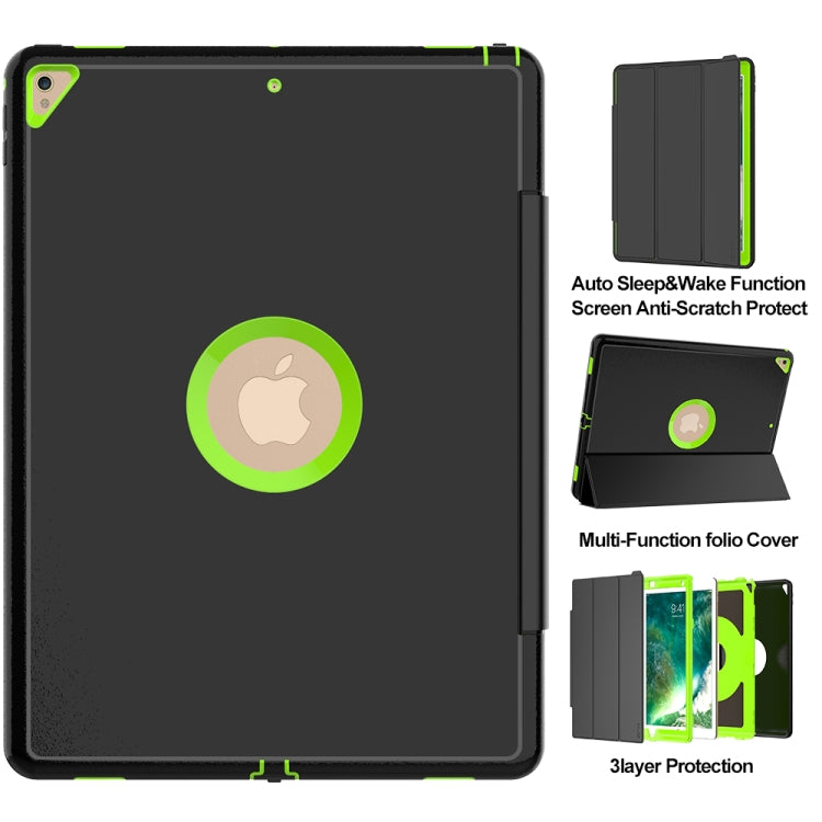 For iPad Pro 12.9 TPU + PC + PU Leather Case with Three-folding Holder & Sleep / Wake-up Function