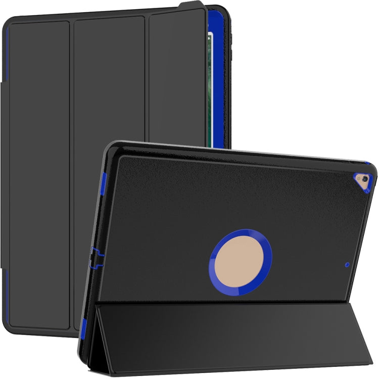 For iPad Pro 12.9 TPU + PC + PU Leather Case with Three-folding Holder & Sleep / Wake-up Function