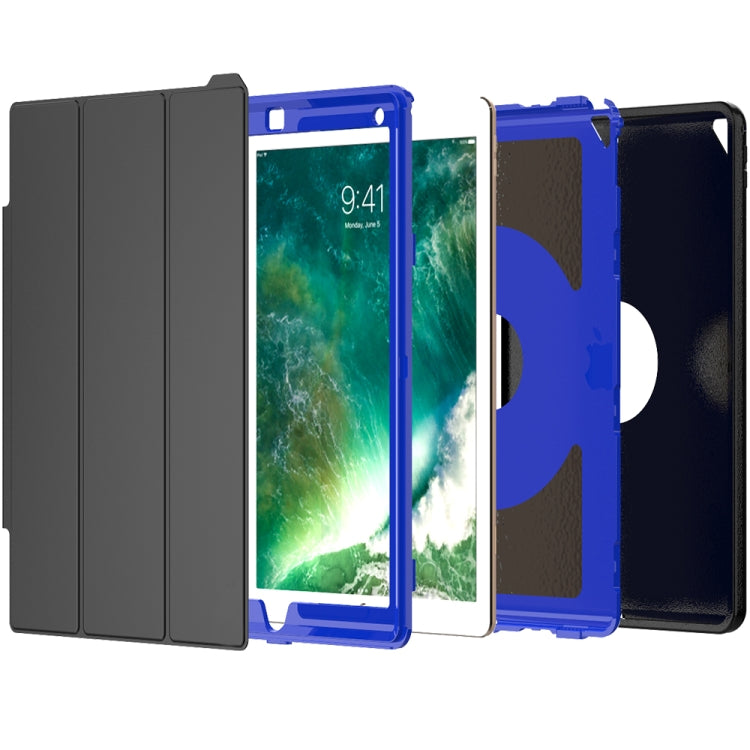 For iPad Pro 12.9 TPU + PC + PU Leather Case with Three-folding Holder & Sleep / Wake-up Function