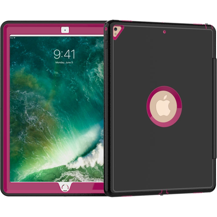 For iPad Pro 12.9 TPU + PC + PU Leather Case with Three-folding Holder & Sleep / Wake-up Function