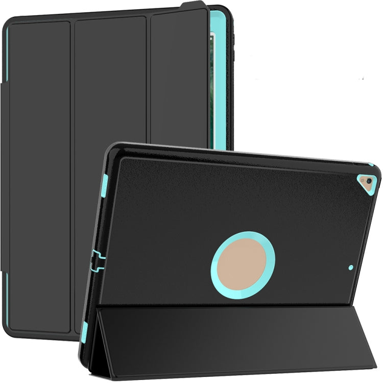 For iPad Pro 12.9 TPU + PC + PU Leather Case with Three-folding Holder & Sleep / Wake-up Function