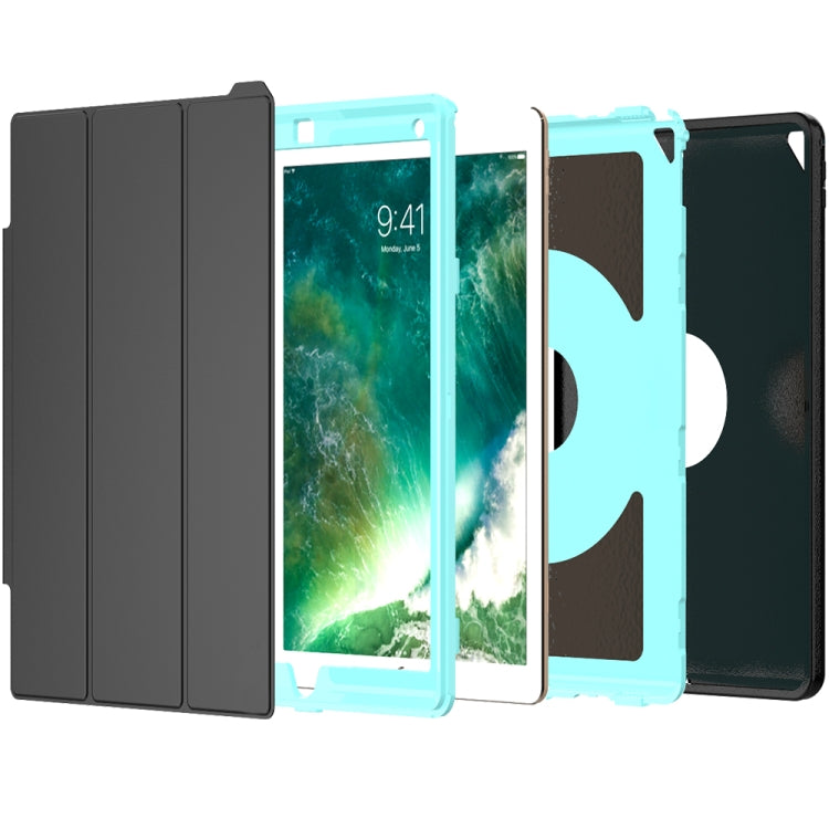 For iPad Pro 12.9 TPU + PC + PU Leather Case with Three-folding Holder & Sleep / Wake-up Function