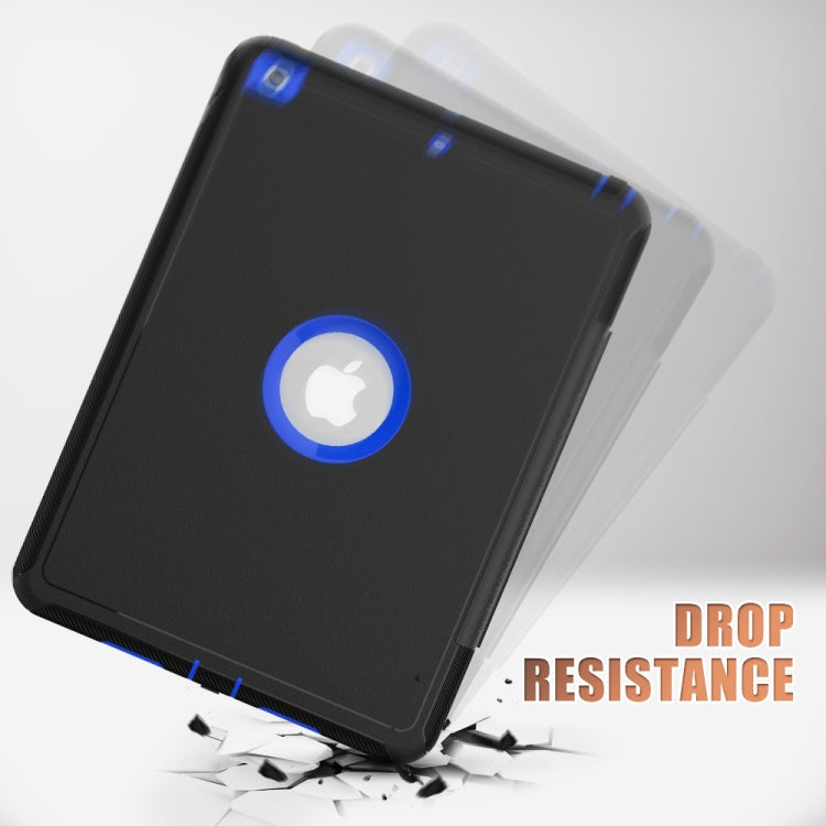 For iPad 10.2 TPU + PC + PU Leather Case with Three-folding Holder & Sleep / Wake-up Function