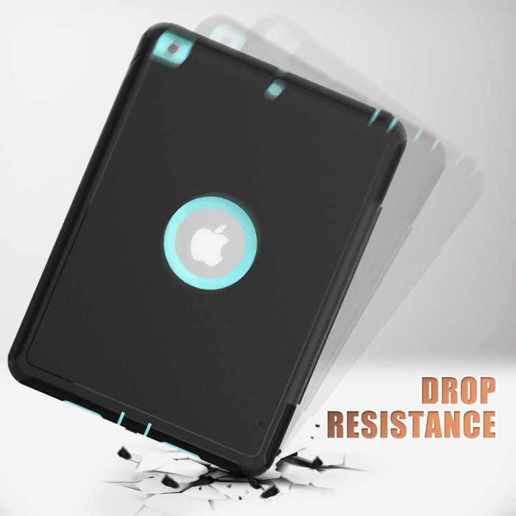 For iPad 10.2 TPU + PC + PU Leather Case with Three-folding Holder & Sleep / Wake-up Function