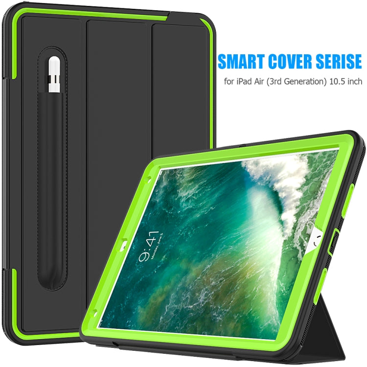For iPad Air 3 TPU + PC + PU Leather Case with Three-folding Holder & Sleep / Wake-up Function
