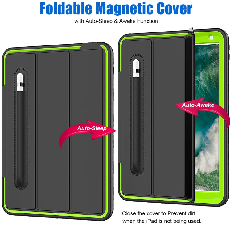For iPad Air 3 TPU + PC + PU Leather Case with Three-folding Holder & Sleep / Wake-up Function