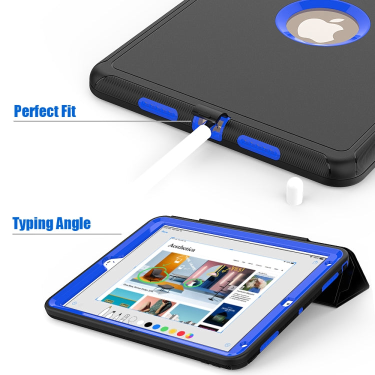 For iPad Air 3 TPU + PC + PU Leather Case with Three-folding Holder & Sleep / Wake-up Function