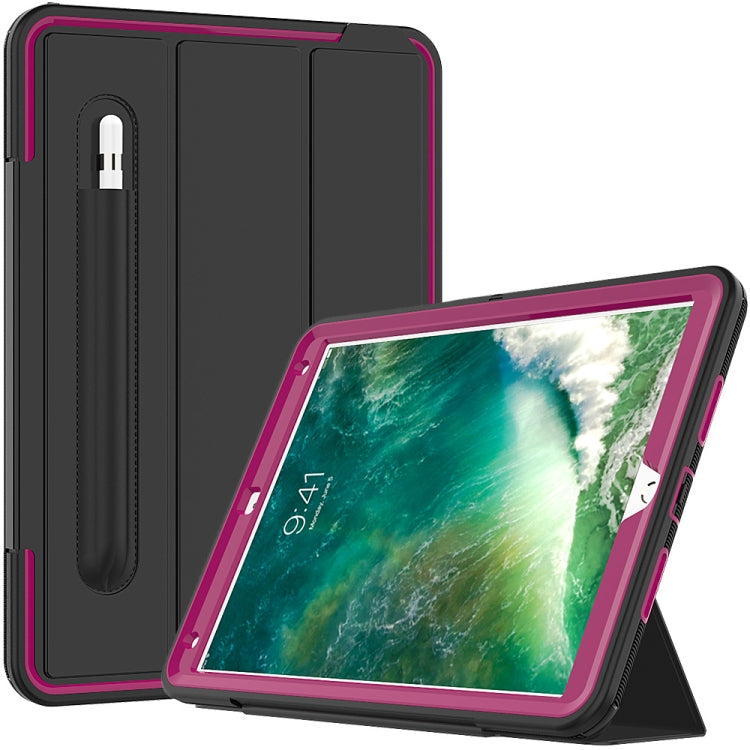 For iPad Air 3 TPU + PC + PU Leather Case with Three-folding Holder & Sleep / Wake-up Function