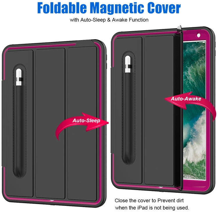 For iPad Air 3 TPU + PC + PU Leather Case with Three-folding Holder & Sleep / Wake-up Function