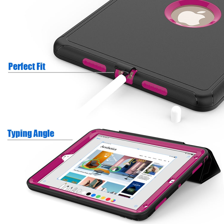 For iPad Air 3 TPU + PC + PU Leather Case with Three-folding Holder & Sleep / Wake-up Function