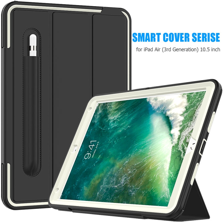 For iPad Air 3 TPU + PC + PU Leather Case with Three-folding Holder & Sleep / Wake-up Function