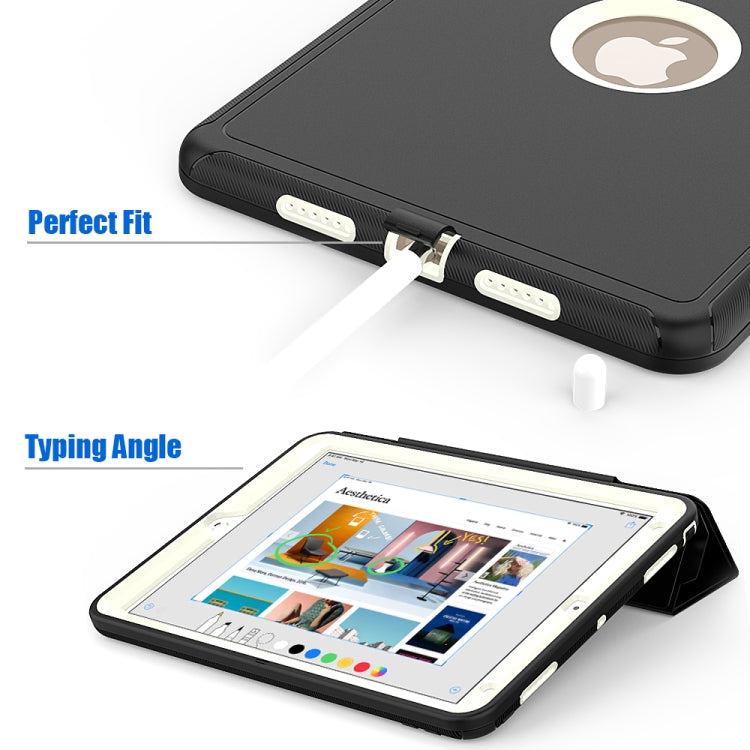 For iPad Air 3 TPU + PC + PU Leather Case with Three-folding Holder & Sleep / Wake-up Function