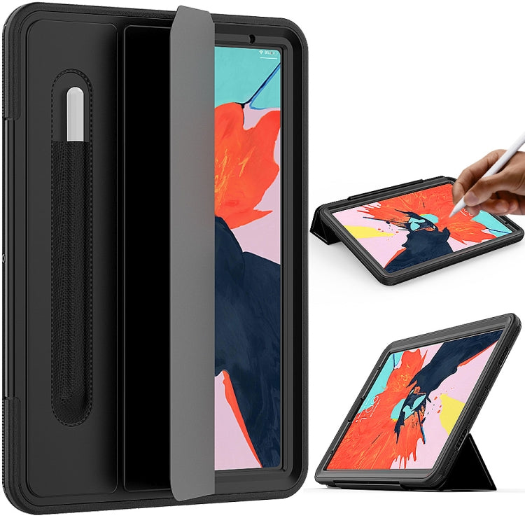 For iPad Pro 11 inch (2018) TPU + PC + PU Leather Case with Three-folding Holder & Sleep / Wake-up Function