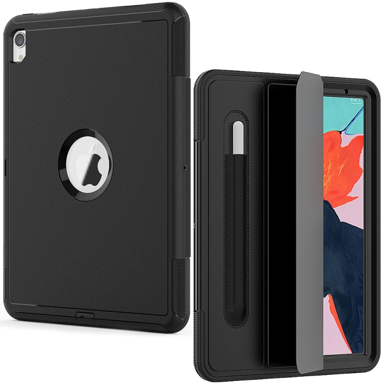 For iPad Pro 11 inch (2018) TPU + PC + PU Leather Case with Three-folding Holder & Sleep / Wake-up Function