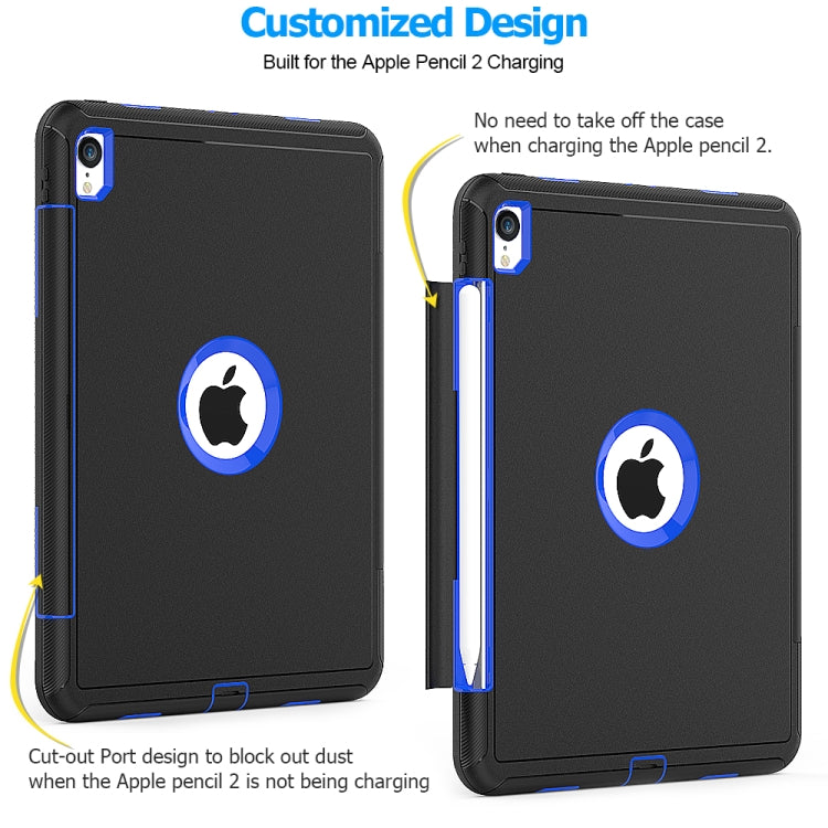 For iPad Pro 11 inch (2018) TPU + PC + PU Leather Case with Three-folding Holder & Sleep / Wake-up Function