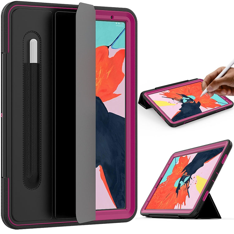 For iPad Pro 11 inch (2018) TPU + PC + PU Leather Case with Three-folding Holder & Sleep / Wake-up Function