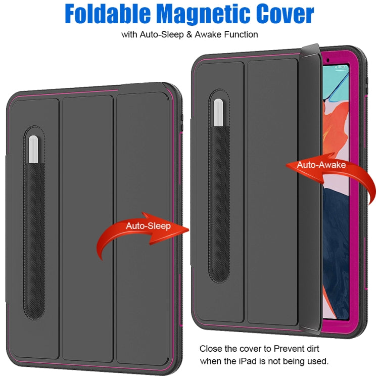 For iPad Pro 11 inch (2018) TPU + PC + PU Leather Case with Three-folding Holder & Sleep / Wake-up Function