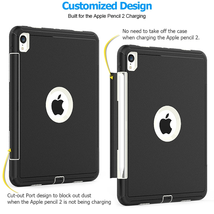 For iPad Pro 11 inch (2018) TPU + PC + PU Leather Case with Three-folding Holder & Sleep / Wake-up Function