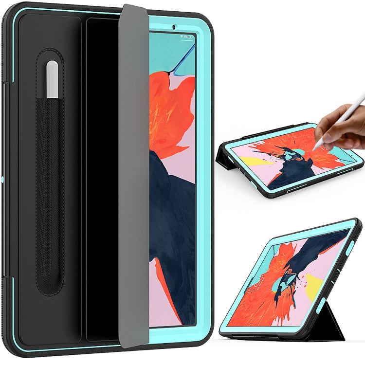 For iPad Pro 11 inch (2018) TPU + PC + PU Leather Case with Three-folding Holder & Sleep / Wake-up Function