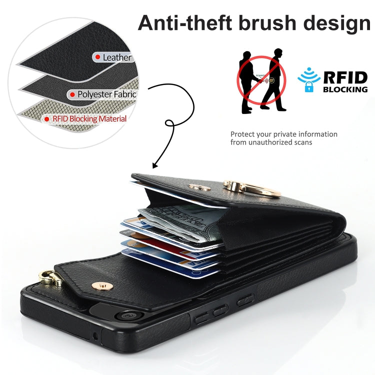 For Samsung Galaxy A33 5G Ring Holder RFID Card Slot Phone Case
