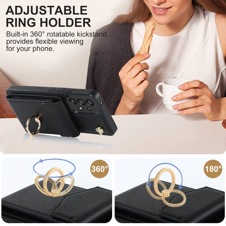 For Samsung Galaxy A33 5G Ring Holder RFID Card Slot Phone Case