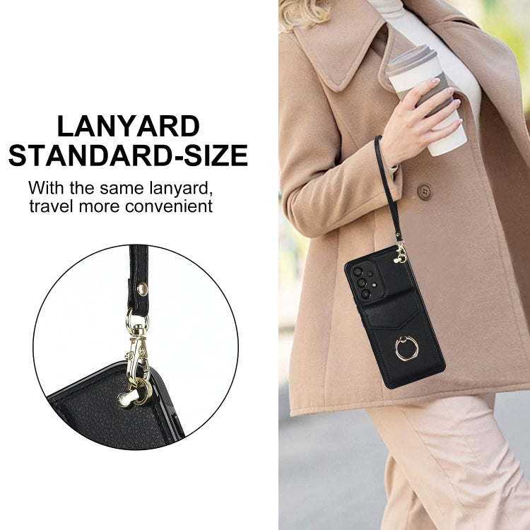 For Samsung Galaxy A33 5G Ring Holder RFID Card Slot Phone Case
