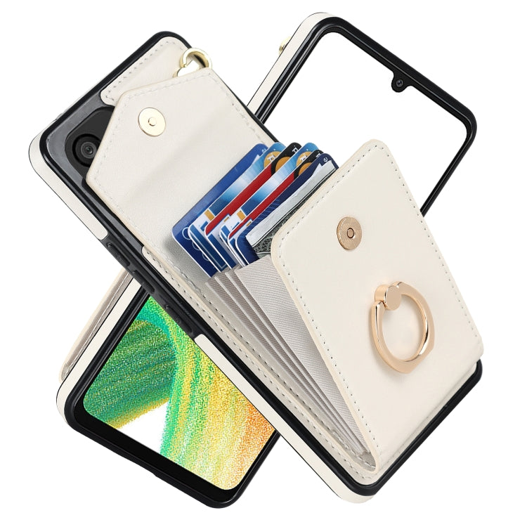 For Samsung Galaxy A33 5G Ring Holder RFID Card Slot Phone Case